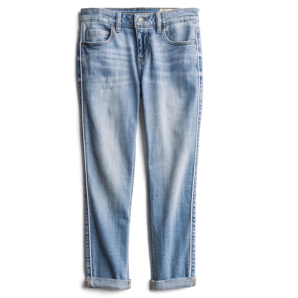 Adrienne piping detail boyfriend jean